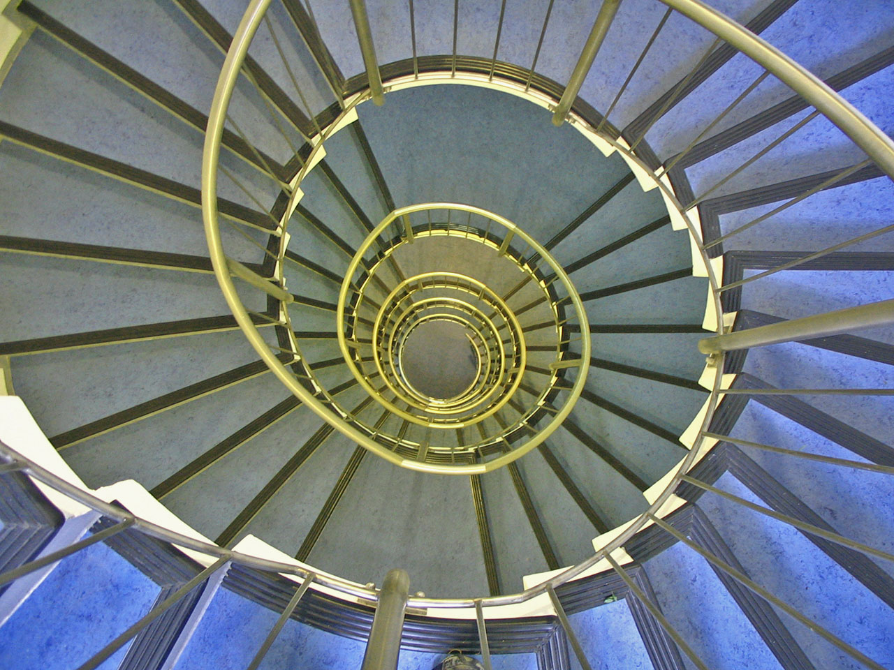 stairwell spiral - looking over centripetal banisters circuit board